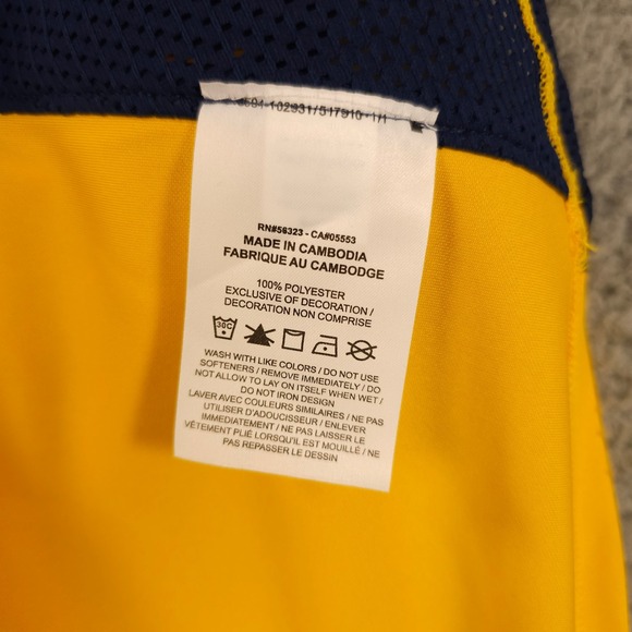 Nike Tennis Dress Womens Medium Yellow Blue Court Dri Fit Slam NY Slim Fit NEW - Picture 4 of 12